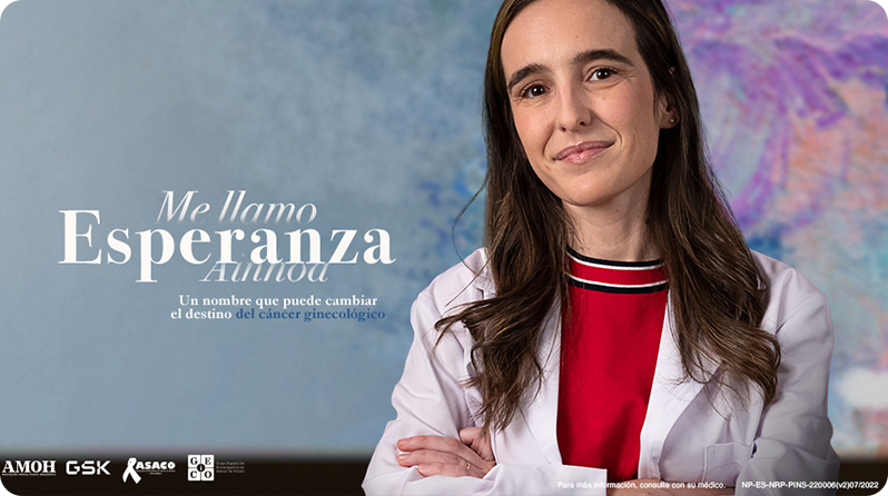 Fotografía de Ainhoa, oncóloga, en la campaña Me llamo Esperanza