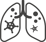 Icono pulmones con infección